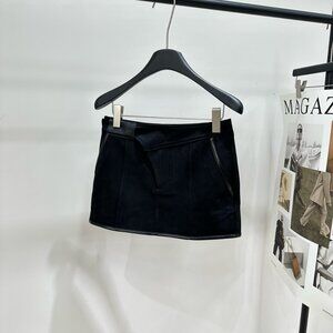 ANN ANDELMAN suede mini skirt